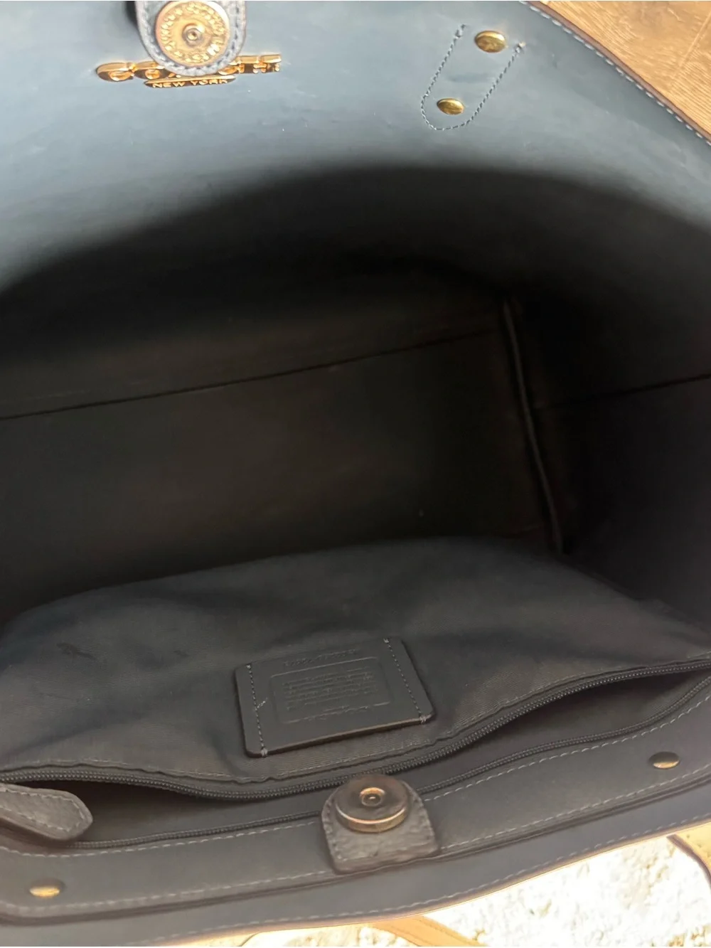 Coach City Cream Pebbled Leather Tote in Chalk
